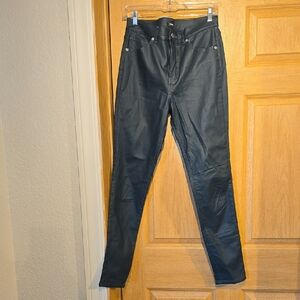 Express Green Skinny Coated Jeans